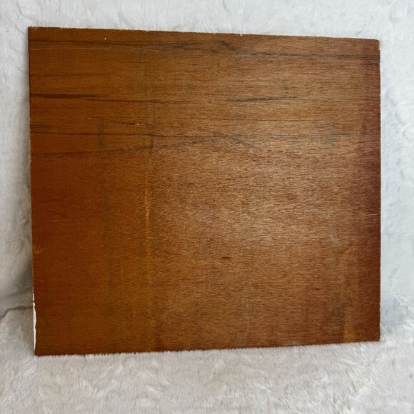 Hand-Painted Forest Landscape On Wooden Board Silhouette Misty Morning - Picture 4 of 4